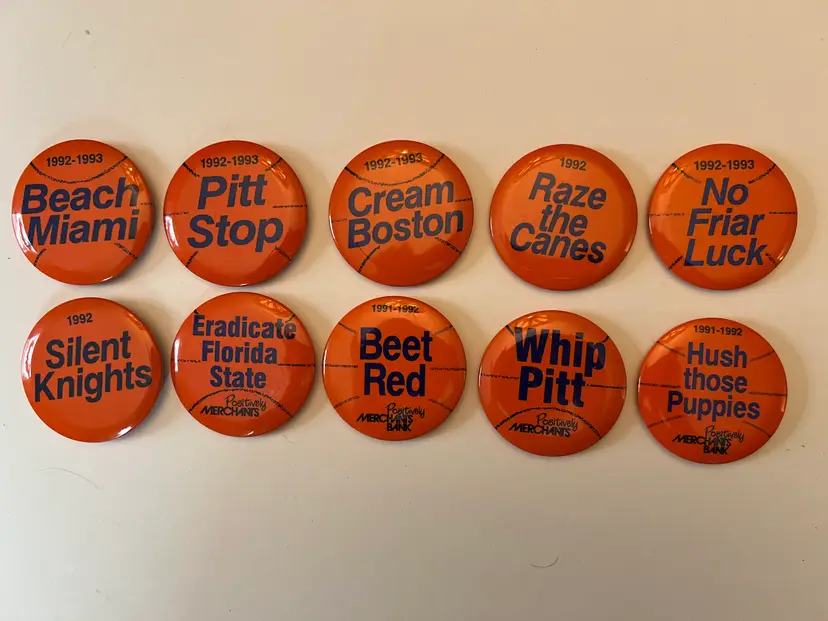 Vintage Syracuse Orange Men's 1990s NCAA Basketball Collector's Pins - Set of 10. (#1)