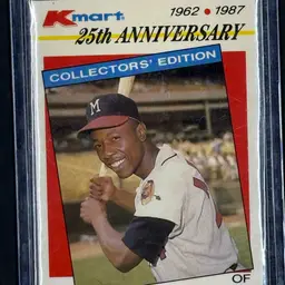1987 Topps Kmart 25th Anniversary #1 Hank Aaron Milwaukee Braves