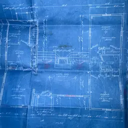 1936 - Home Blue Print 2’x 3’