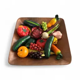 #10 - #01 Choice Of One Paper Mache Hand Painted Fruits And Vegetables