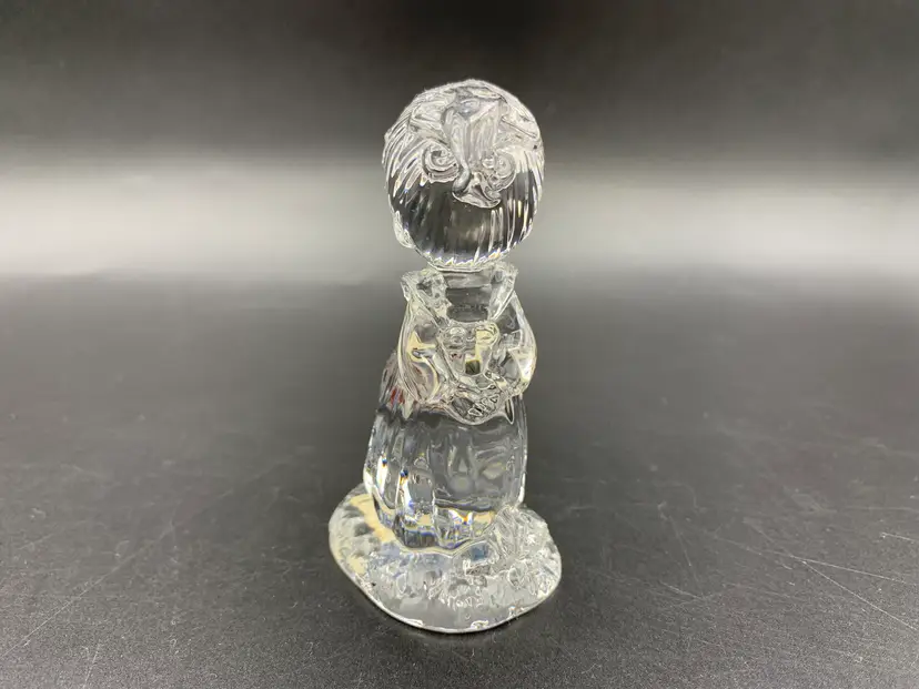 #42 - Autumn's Praise 24% Lead Crystal 4" Precious Moments Ensco Figurines Germany Samuel J. Butcher 1990