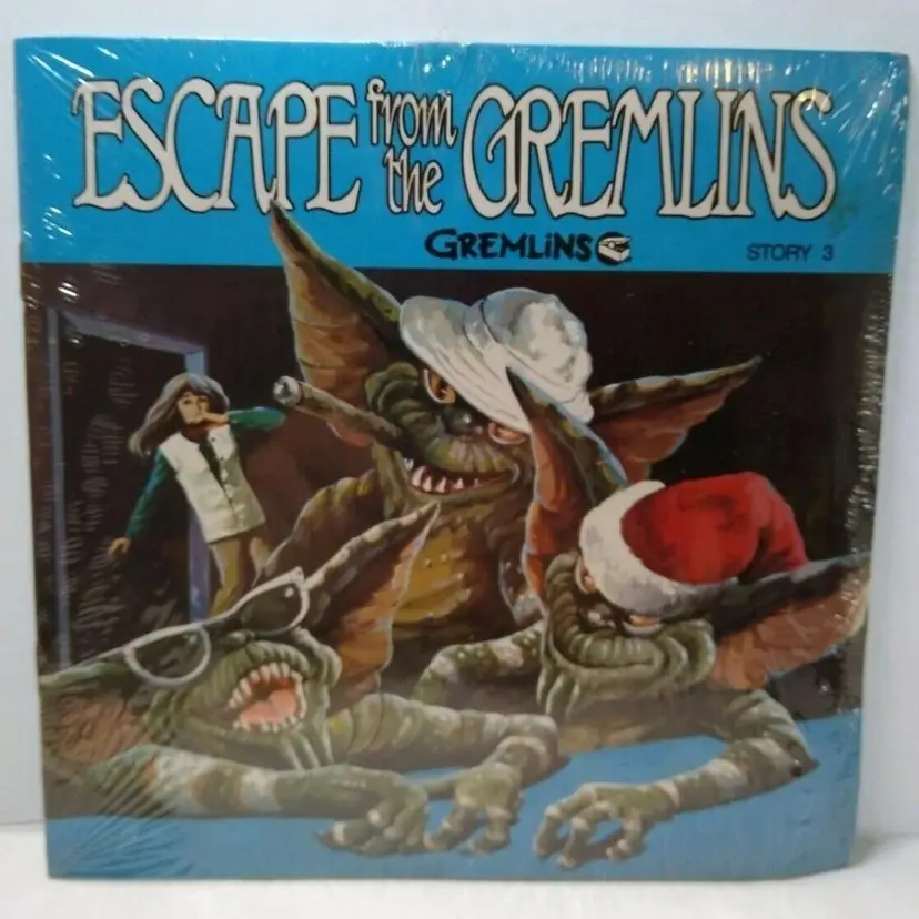 Gremlins Escape Story 3 Original Sealed 7" Vinyl Record 16 Page Book Read Along