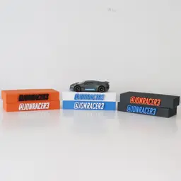 Black Shelf with Blue - JR3 Diecast Shelf Display