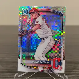 2025 Bowman Chrome Travis Bazzana X-Fractor Pre-RC Cleveland Guardians
