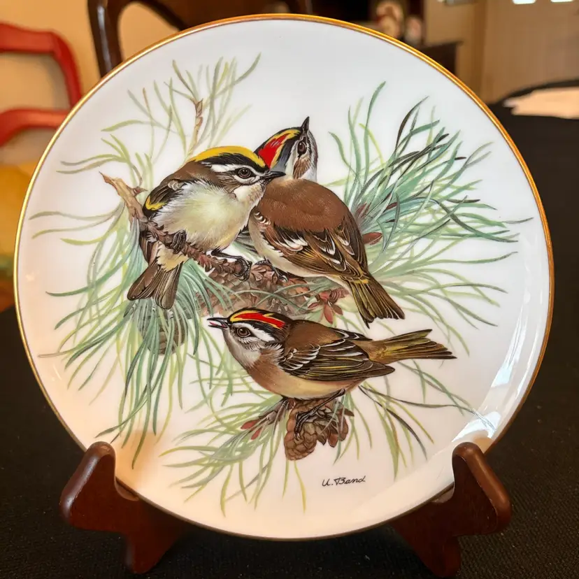 **VINTAGE** 1986 World Wildlife Fund (WWF) Birds Plate "Sommergoldhahnchen"