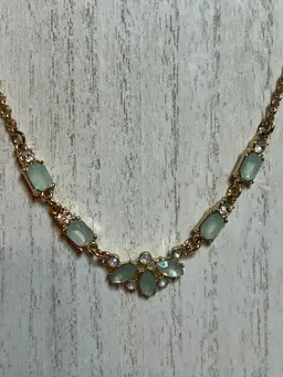 Beautiful Icy Blue Gem Necklace Marked Liz Claiborne