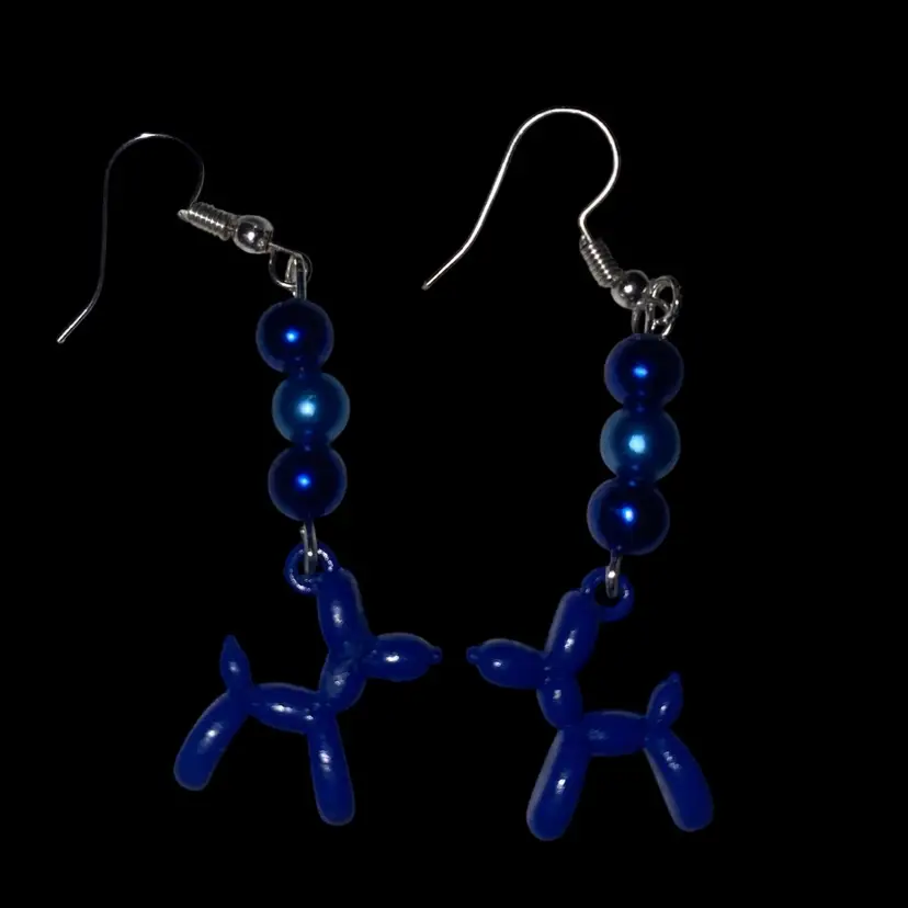#01- Fun Balloon Dog Earrings, Made With Love, By Me!