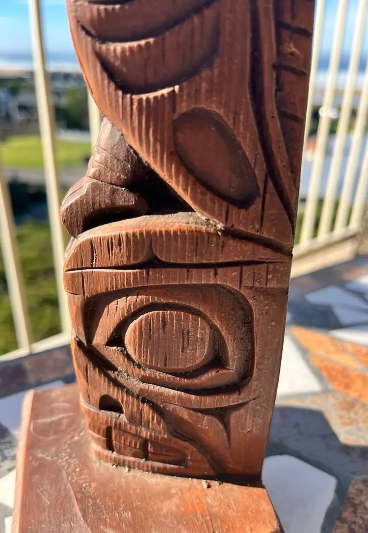 Vtg Kiana of Alaska Totem Replica Statue 1960s AlaskanNative Folk Art Souvenir
