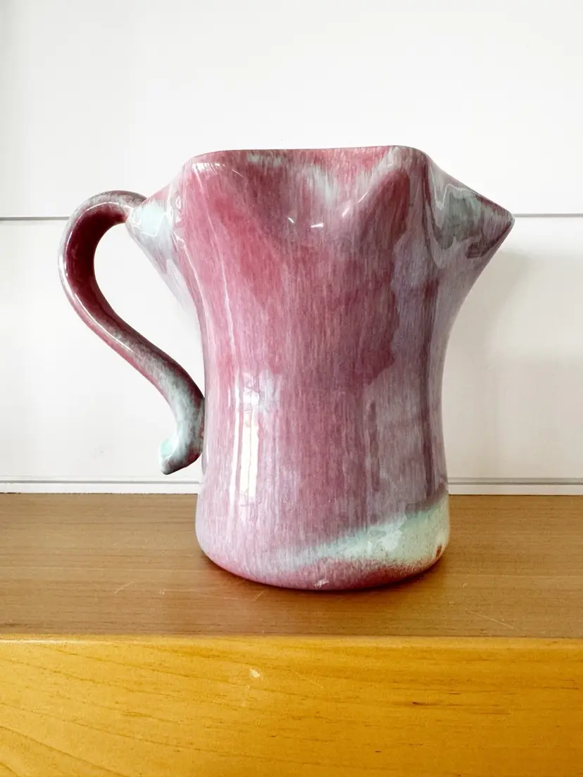 West Coast California Pottery Mauve/Teal “ Pitcher