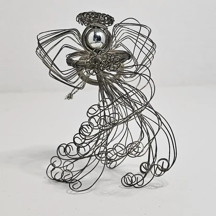 Angel Tree Ornament, Wirework Candle Dressing