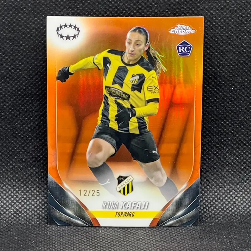 Rosa Kafaji 2023/24 Topps Chrome UEFA Women Orange Refractor /25 Soccer Card