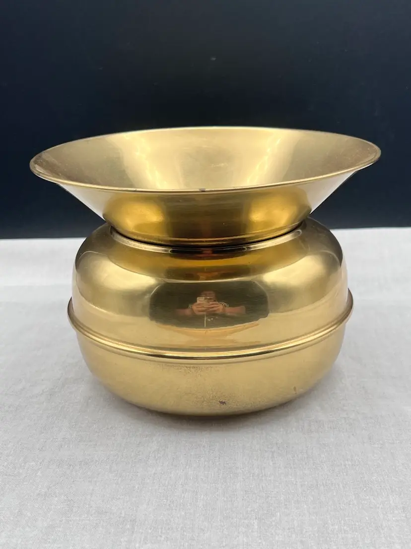 Vintage Solid Brass Spitoon/Bucket