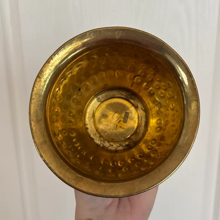 Vintage Brass Small Rope Detail Planter