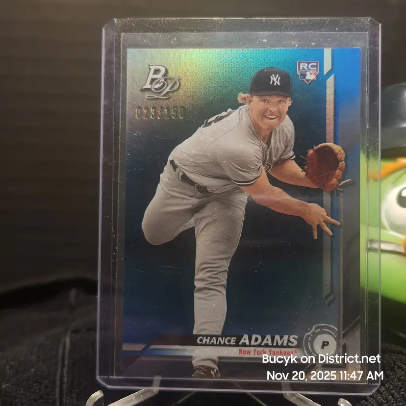 2019 Bowman Platinum Blue - Chace Adams New York Yankees 23/150