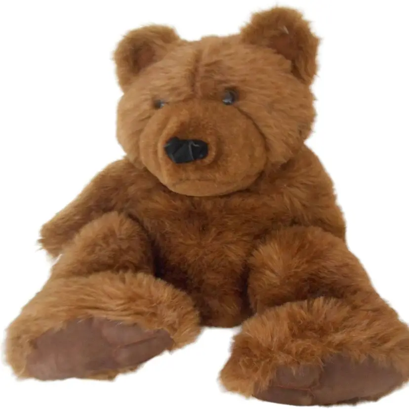 Vintage Large Plush Brown Teddy Bear 22" Tall 1985