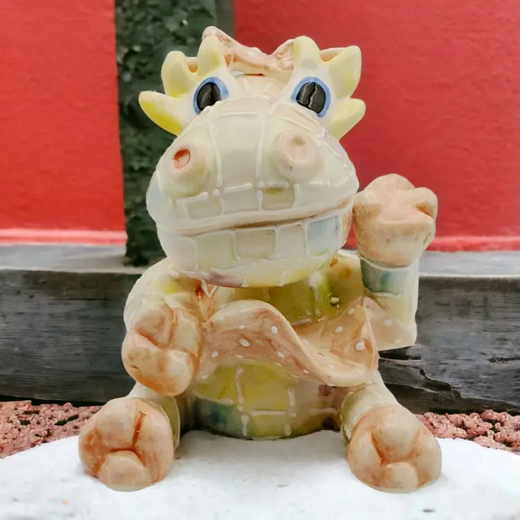 KoKo Originals Jamie Joy Dragon Patchwork Ceramic Figurine Athena Boulgarides