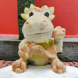 KoKo Originals Jamie Joy Dragon Patchwork Ceramic Figurine Athena Boulgarides