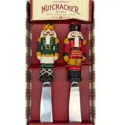 Williams Sonoma Christmas Nutcracker Spreaders 2009 Ceramic Hand Painted NIB