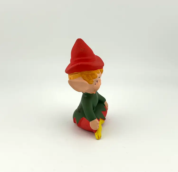 Vintage MCM Ceramic Elf Figurine 2”x 1.25”x 3.25”