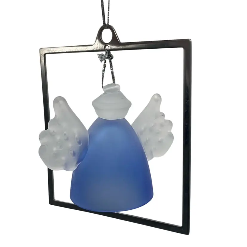 Hadeland Glassverk Christmas Angel Ornaments Blue (set of 2) | 3”