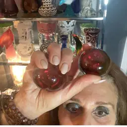 Kosta Boda Paperweight Set Red