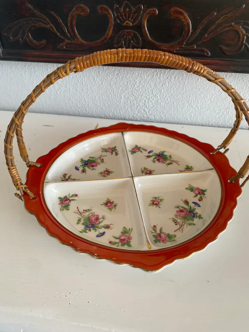 Vintage Japanese divided serving tray.
