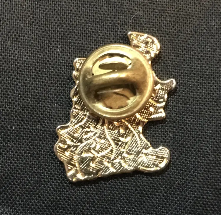 Pin, Jesus is the Reason for the Season, gold tone, Ballou Reg'd