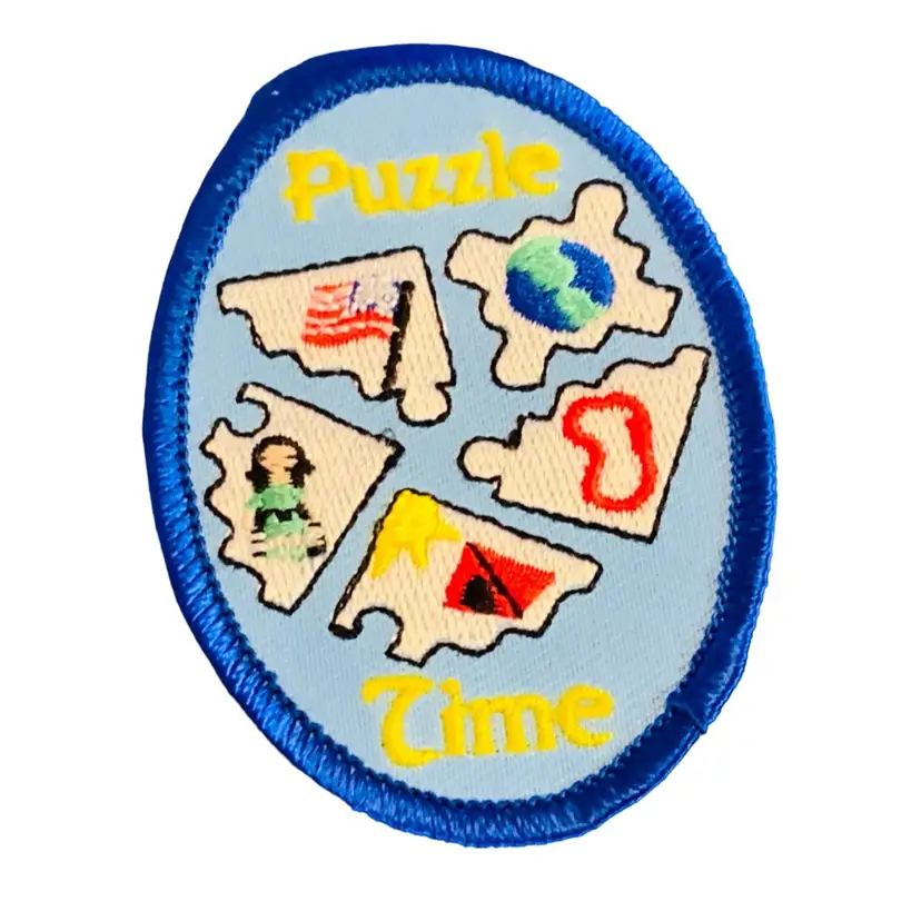 Vintage Scouting Fun Patch : Puzzle Time