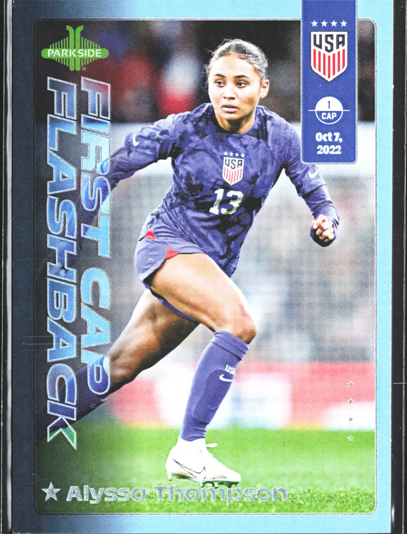 Alyssa Thompson Soccer Card USWNT First Cap Flashbacks 2026 Fresh Faces USA