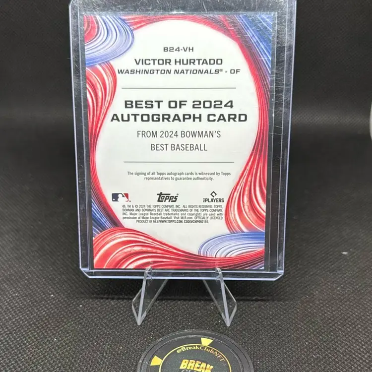 Victor Hurtado 2024 Bowman’s Best Auto Washington Nationals