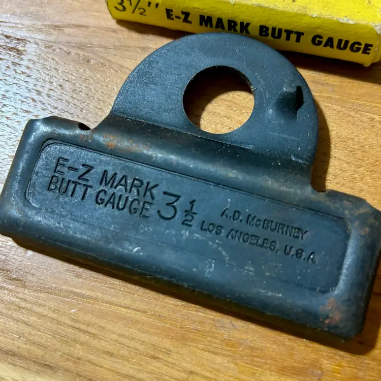 Vintage NOS 3-1/2” E-Z Mark Butt Marking Gauge in Box with Instructions Made in the USA