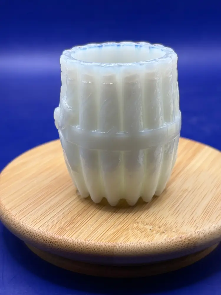 Bundled Cigar With Bow Knot Milk Glass Toothpick Holder Eagle Glass & Manufacturing Co