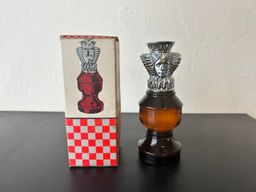 Vtg Avon The Queen Chess Piece Deep Woods After Shave IOB 3 Fl Oz