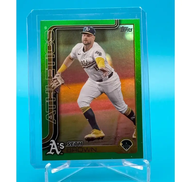 2025 Topps Series 1 Seth Brown Green Foil /99 Athletics