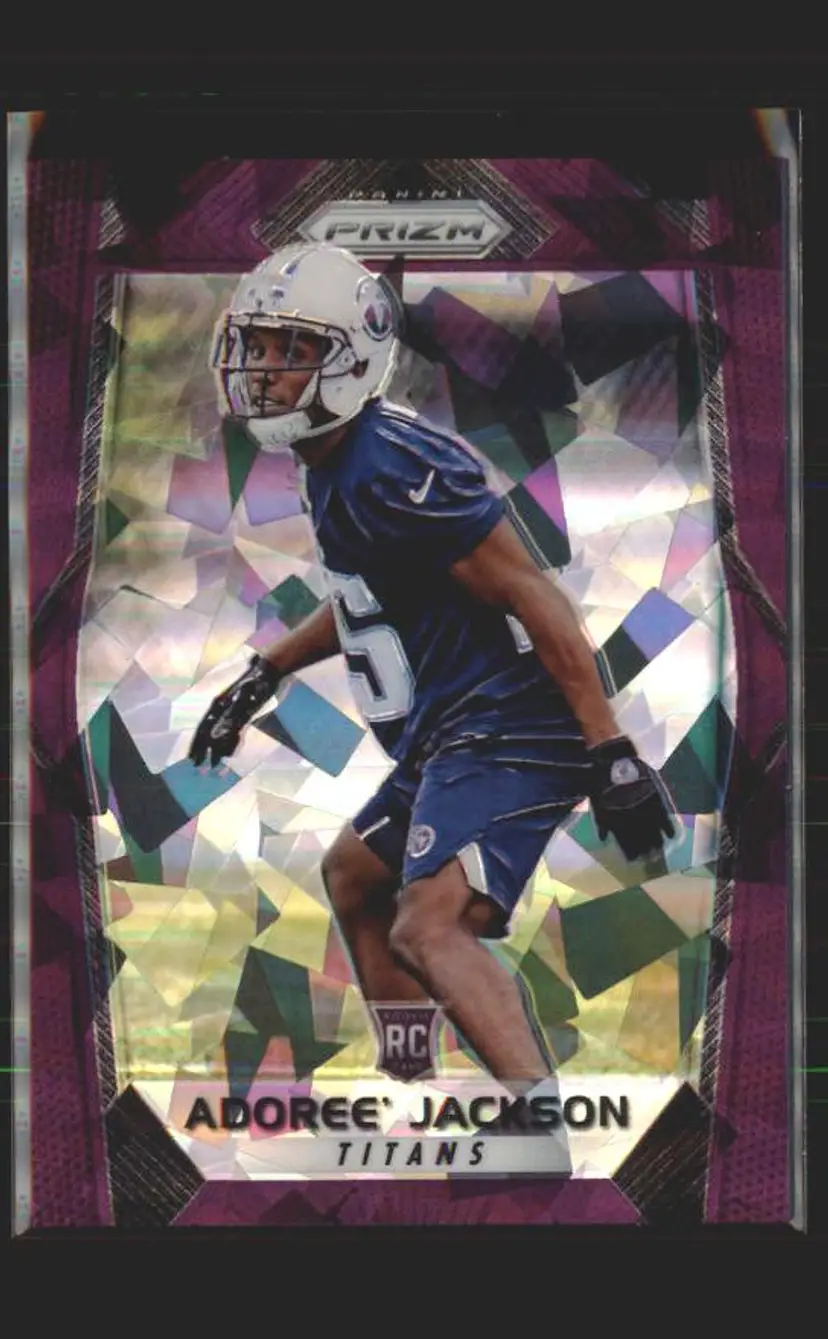 Adoree' Jackson 2017 Panini Prizm #234 Prizm Purple Crystals #/75 - (139) - Tennessee Titans