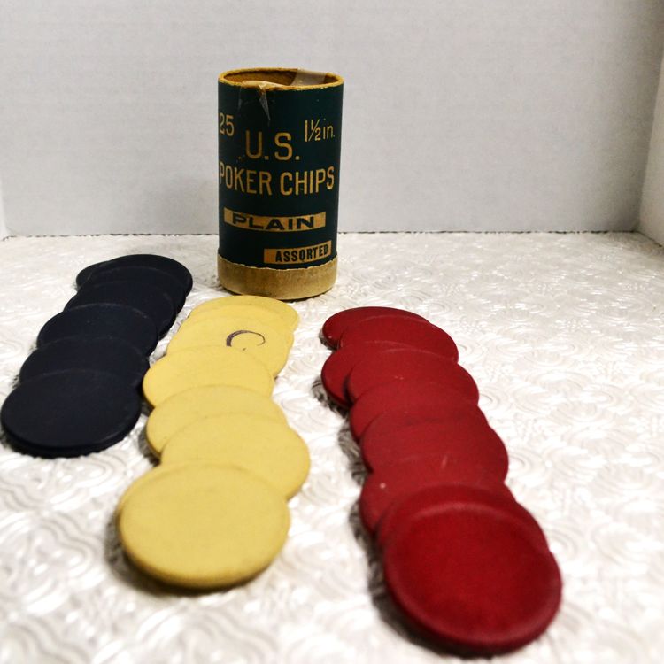 MCM US Poker Chips 2 Colors Cardboard Tube