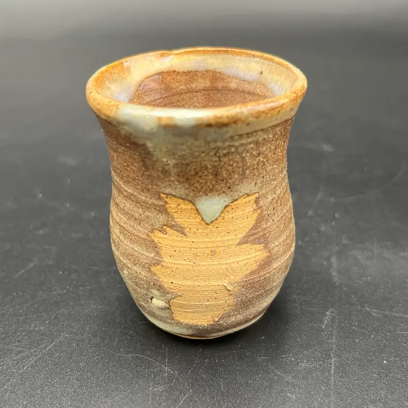 Signed Art Pottery Vase,  Toothpick Holder, Shot Glass, Or Planter