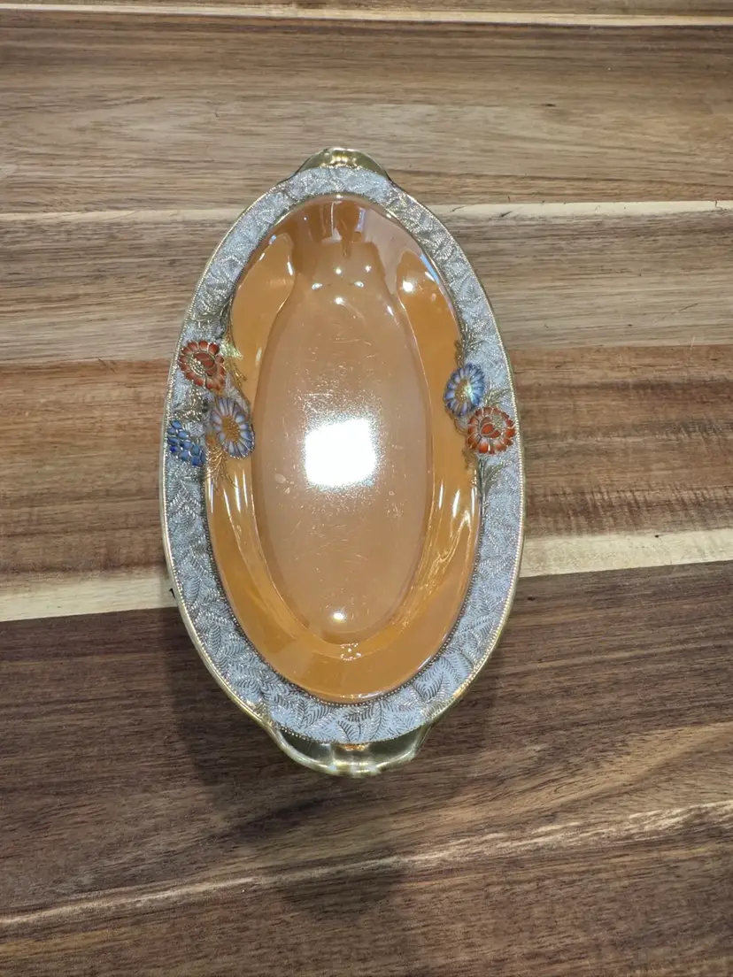 Antique Noritake Lusterware Relish Dish