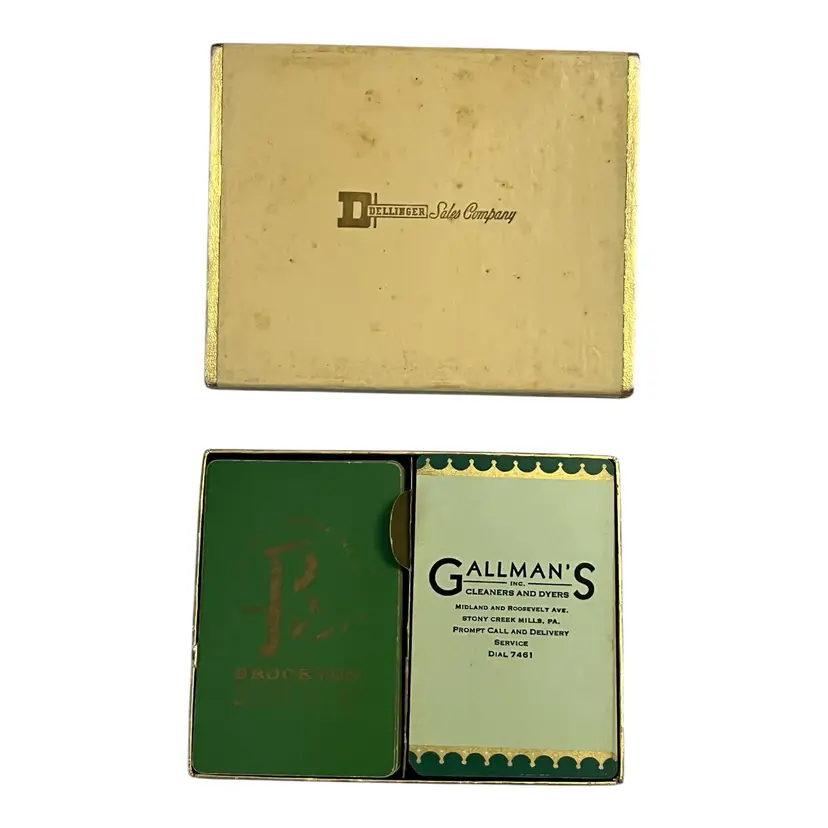 Mid-Century Dellinger Sales Company Playing Cards – Complete Set