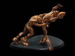 Game-Winning Touchdown Football Sculpture – Dynamic Sports Art Collectible