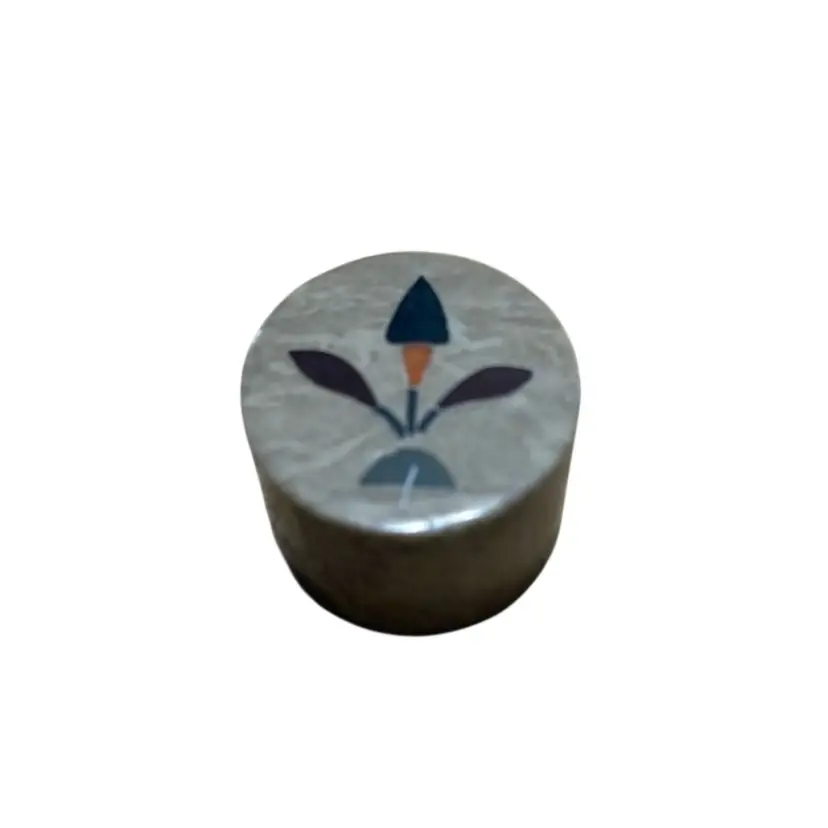 Made In India Marble Miniature Trinket Dish In Laid Stone