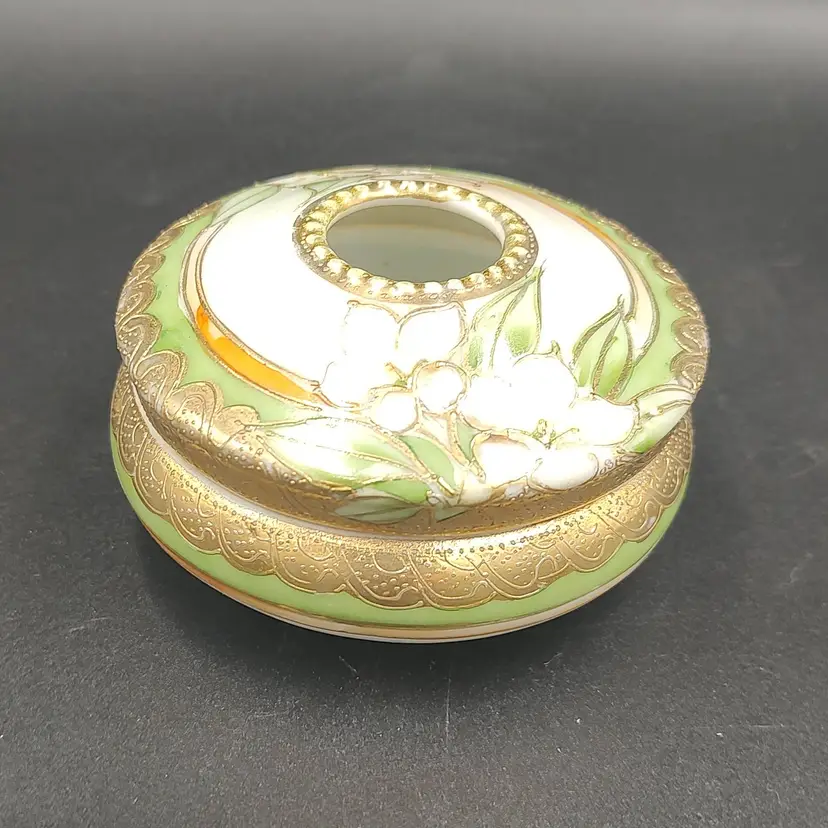 Antique Nippon Porcelain Hair Receiver