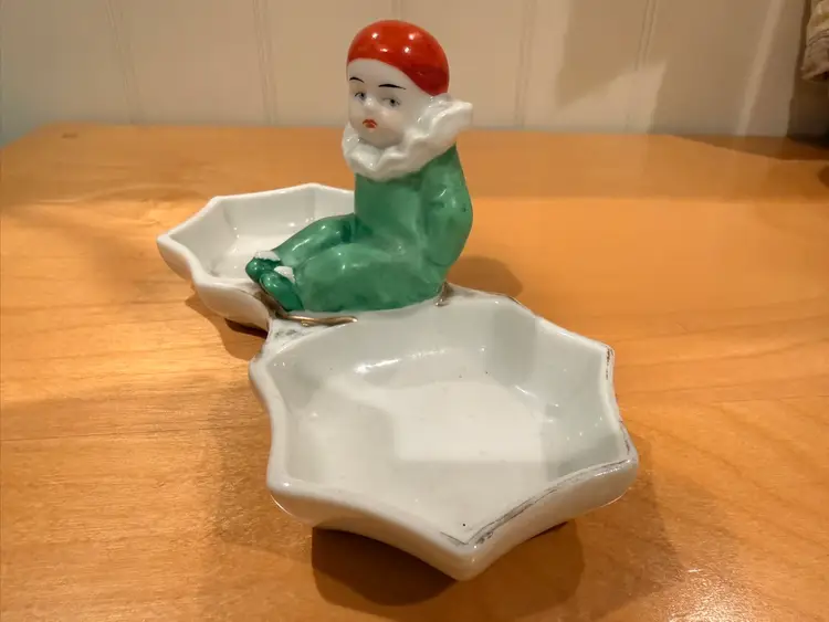 Pierrot Clown Double Trinket Tray