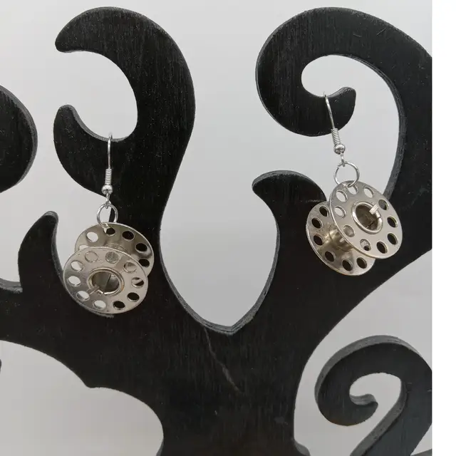 Craft Punk Goth Bobbin Earrings