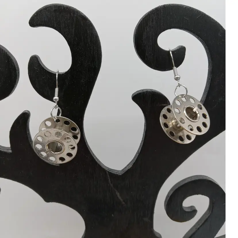 Craft Punk Goth Bobbin Earrings