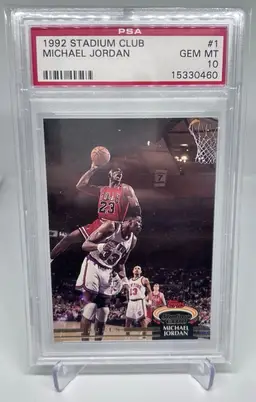1992 Stadium Club #1 Michael Jordan PSA 10