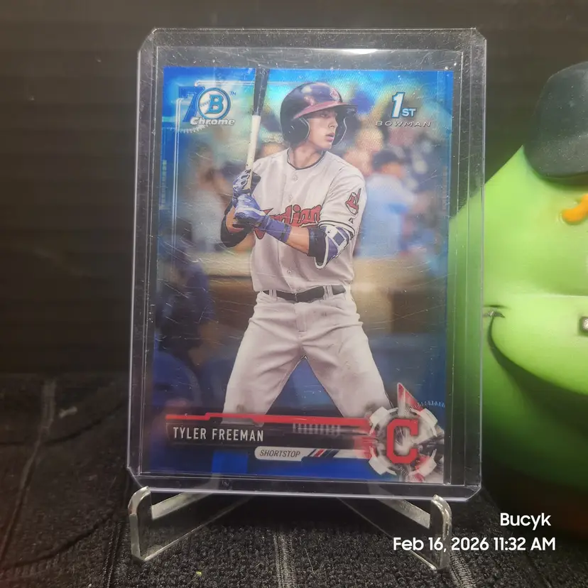 2017 Bowman Draft 70th Blue - Tyler Freeman Cleveland Guardians 102/200