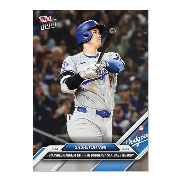 2024 ToppsNOW Shohei Ohtani Smashes Hardest Hit HR In Dodgers Statcast History