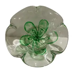 Vintage Bart Zimmerman Art Glass Bowl Artist Signed And Dated