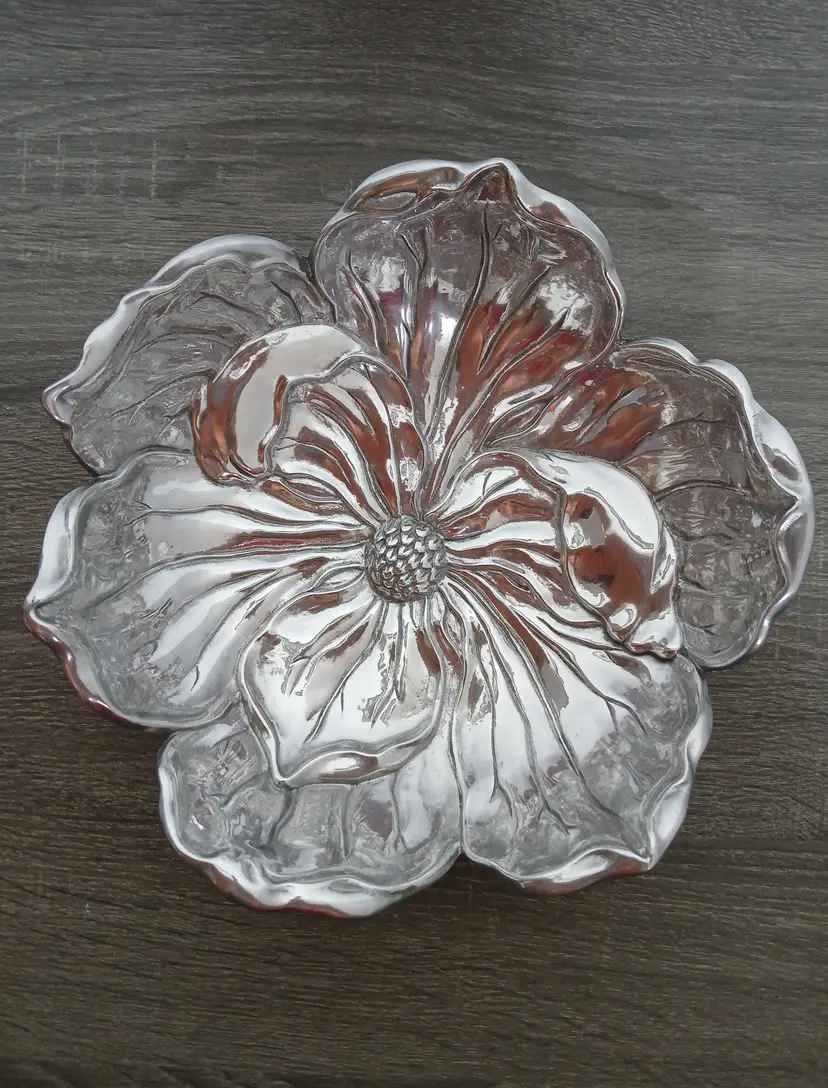 Arthur Court 2008 Magnolia Flower Serving Bowl Fruit Bowl 10.25"